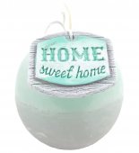 Lumanare glob Home Sweet Home, 8 cm